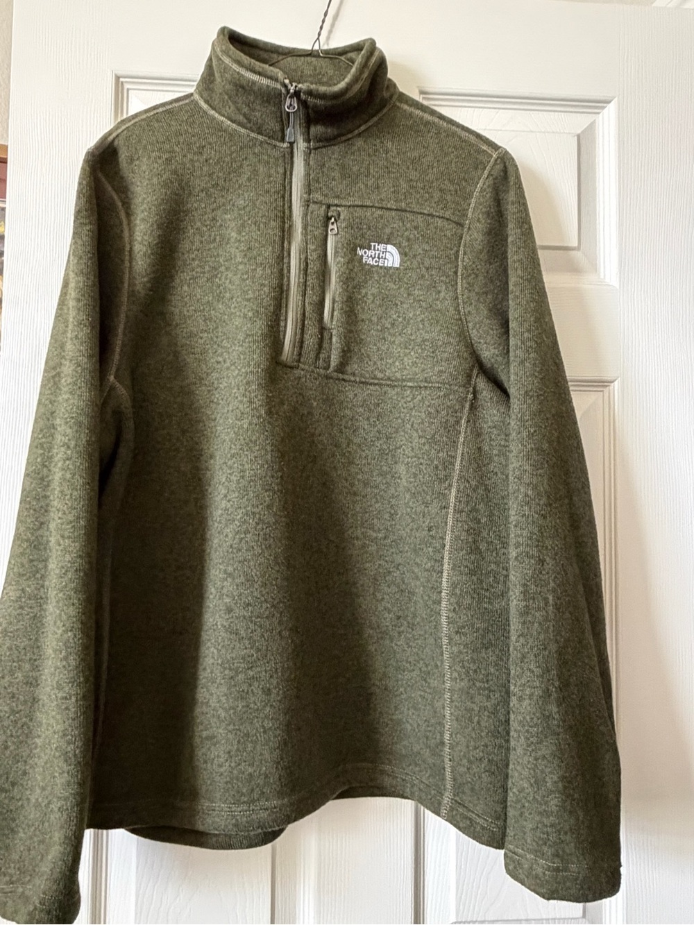 The North Face Men's Olive Green Quarter-Zip Pullover